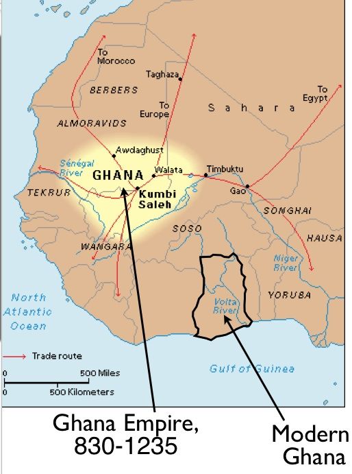 ghana - Imperios Ghana, Mandinga y Mali